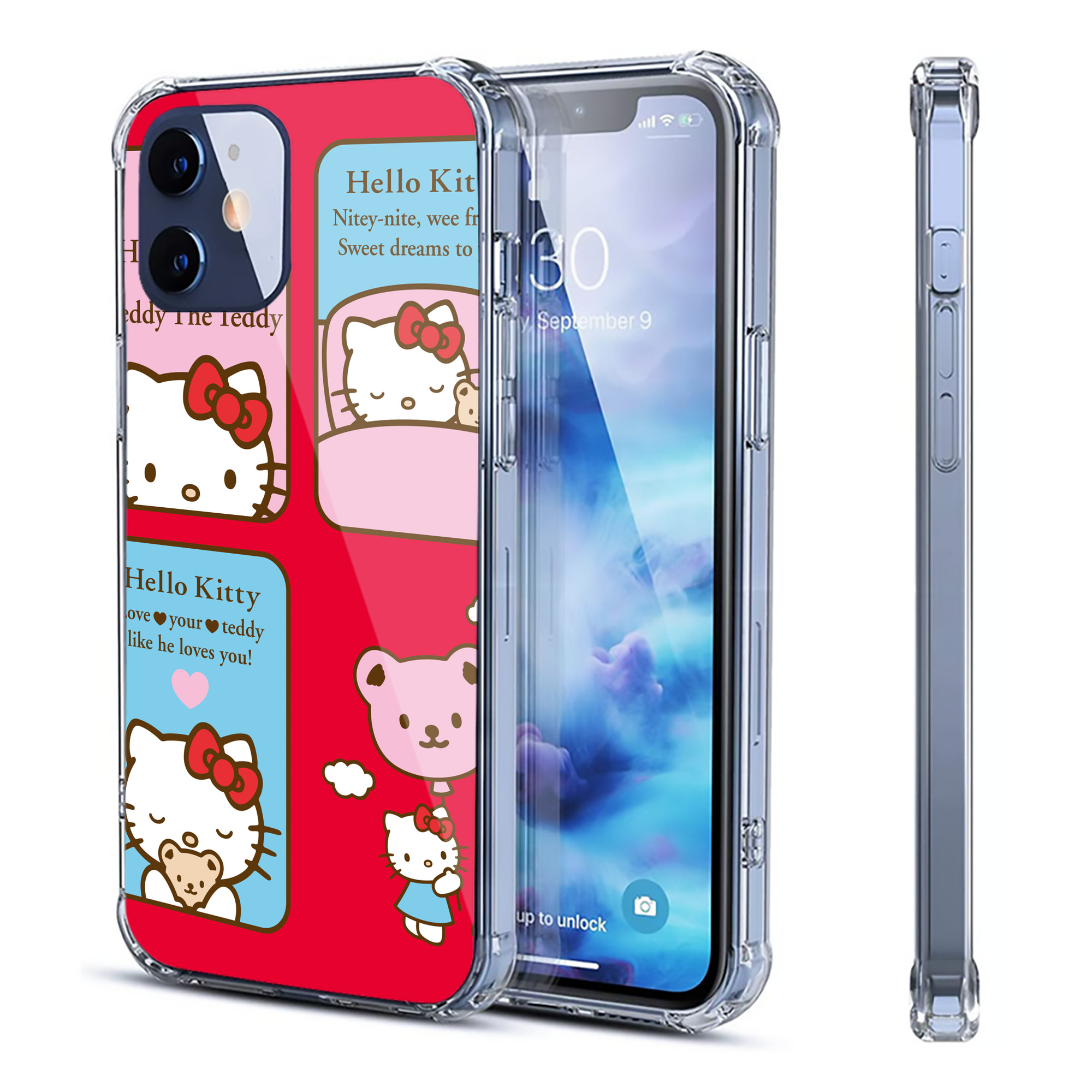 （画像用） Hello Kitty ハローキティ 【iPhone 12シリーズ対応】透明スマホケース（クリアソフトケース）